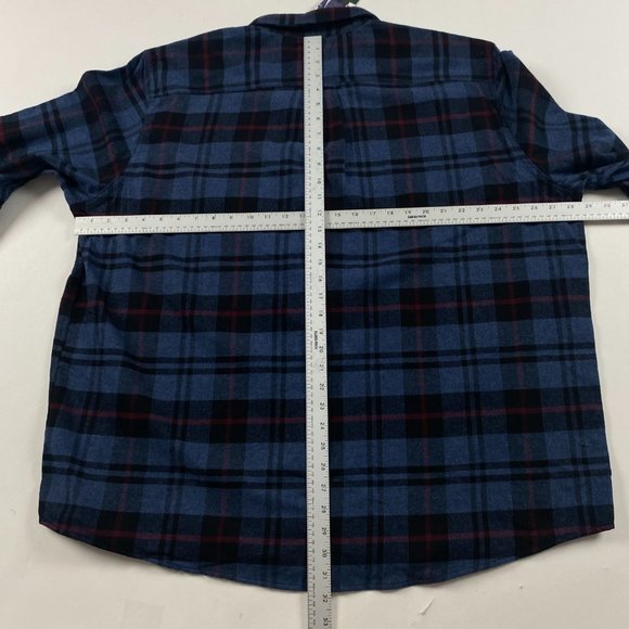 NEW Lot of 2 Woolrich Flannel Shirt Men's 3XL Granite Plaid Deep Navy Plaid - Picture 6 of 15